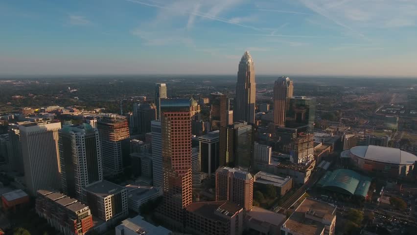 Aerial North Carolina Charlotte September 2016 4K