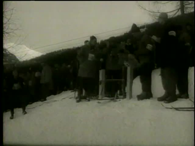 Buddy Werner from the USA performs in the world ski championship in Bad Gastein, Austria circa 1958 - MGM PICTURES, UNIVERSAL-INTERNATIONAL NEWSREEL, USA, filmed in 1958