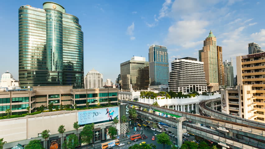 BANGKOK - JULY 15: Timelapse view of Bangkok, Thailand on July 15, 2012. View on