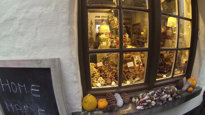 Chocolate shop in Bruges, Belgium