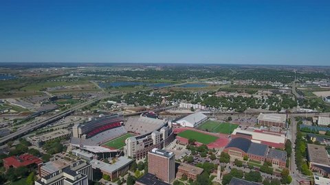 Aerial Nebraska Lincoln City September 2016 4K