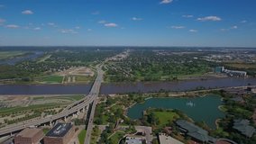 Aerial Nebraska Omaha September 2016 4K