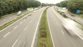 video footage of a highway (Autobahn) in germany