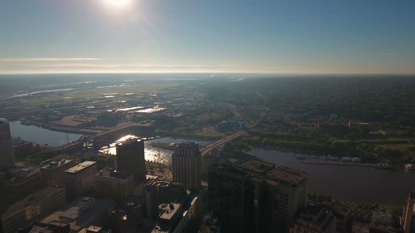Aerial Minnesota Saint Paul September 2016 4K