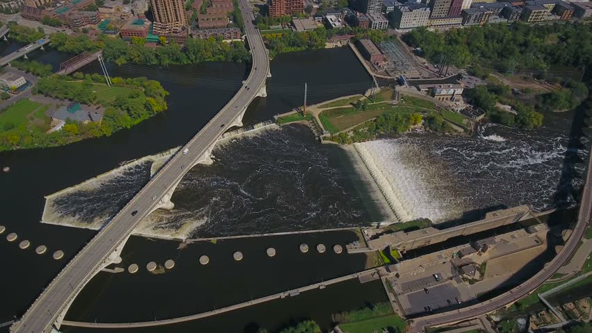 Aerial Minnesota Minneapolis September 2016 4K