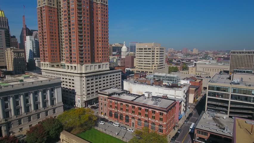Aerial Maryland Baltimore September 2016 4K
