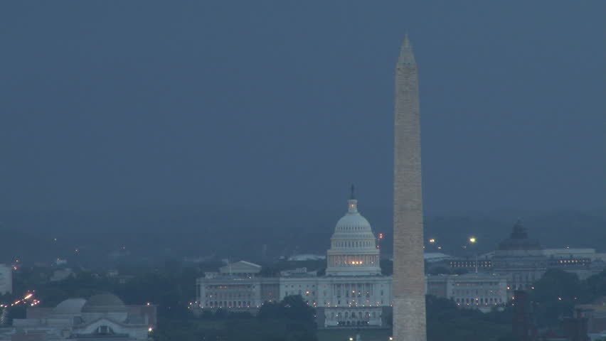 lightning strike over capitol
