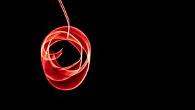Glowing abstract curved red lines - Light painted 4K video timelapse
