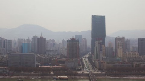 February 22, 2017: Lanzhou, the largest city of Gansou Province in Northwest China