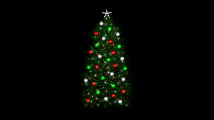 Christmas tree with alpha channel - HD1080