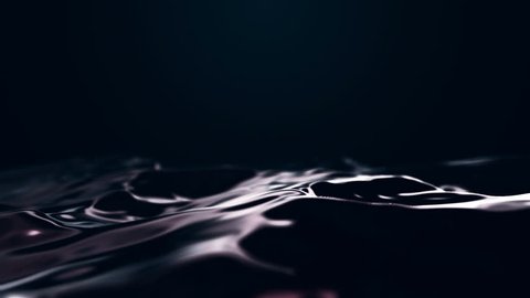 Beautiful water surface. Abstract background with animation waving and rippling liquide surface. Animation of seamless loop.