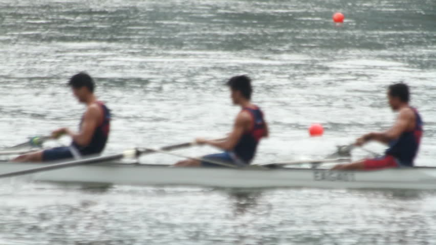 HONG KONG - NOVEMBER 5: Men rowing in racing contest on November 5, 2011 in Hong