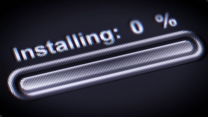 Process of Installing on a screen., a Technology Video by Pavel Ignatov
