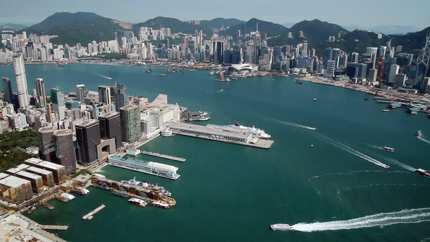 Hong Kong Victoria Harbor City skyline - Tsim Sha Tsui, Kowloon, Victoria Harbor