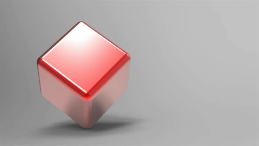 Red Cube - rotating seamless loop