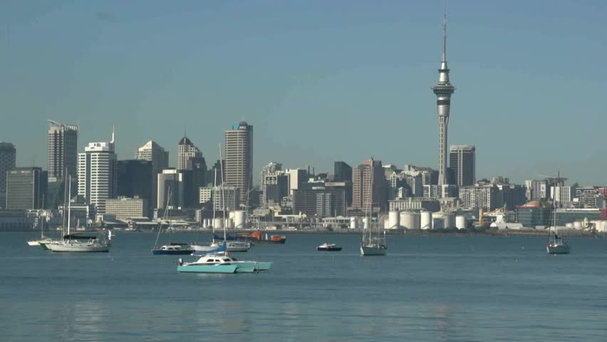 AUCKLAND, NEW ZEALAND - CIRCA JULY 2012: View from Northcote point across