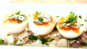 salad with medium-boiled eggs  - Powered by Shutterstock - Get 15% off with code: PIKWIZARD15