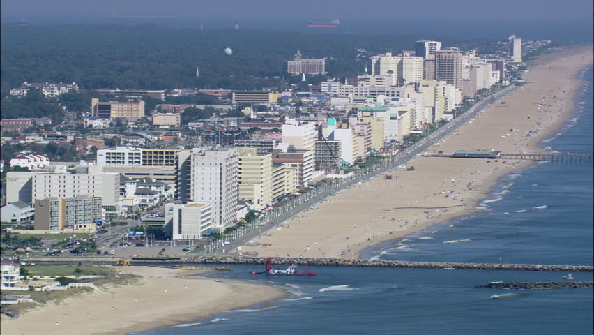 virginia beach united states city beach-2008 Stock Footage Video (100% ...