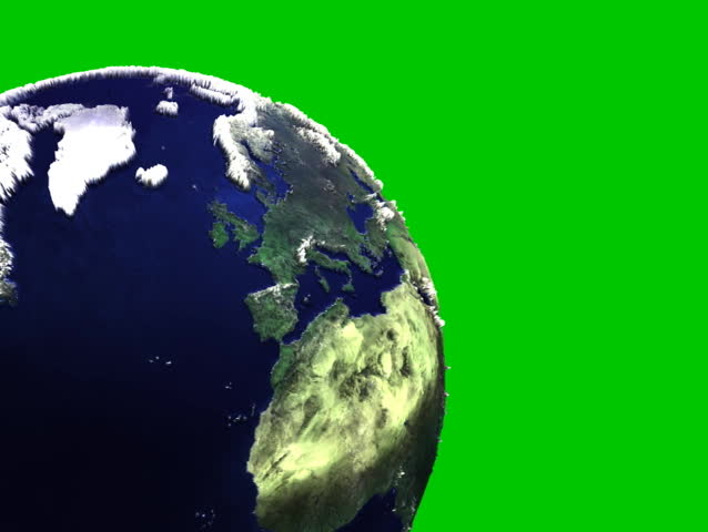 earth with bumps and scratches on green background,easy to edit,seamless LOOP