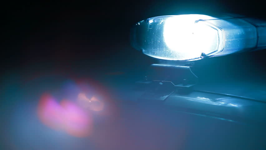 police car siren on night city Stock Footage Video (100% Royalty-free