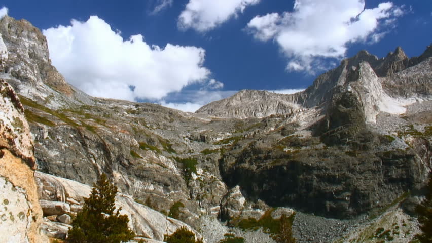 Timelapse of clouds and shadows at play in Sequoia National Park (looking at Kaweah Gap from Hamilton Lake) 