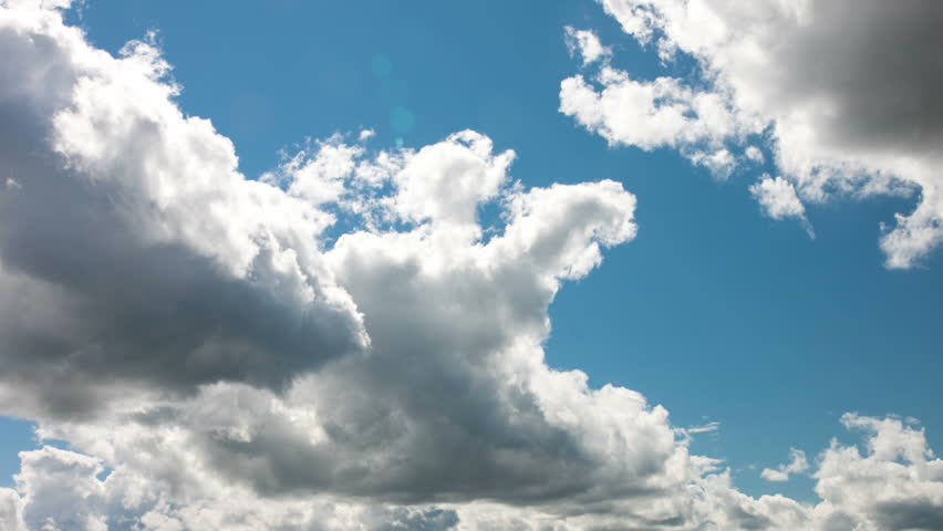 White Clouds on the Blue Sky, timelapse