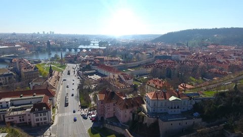 Aerial view of Old Town of Prague, Czech Republic