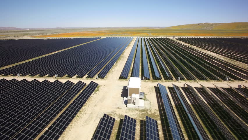 Solar Power Plant Aerial 06 Mojave Desert California | Shutterstock HD Video #25596587