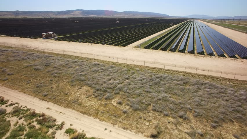 Solar Power Plant Aerial 02 Mojave Desert California