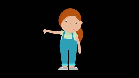 2d Cartoon Cute Girl Character Animations Stock Footage Video (100%  Royalty-free) 25598033 | Shutterstock