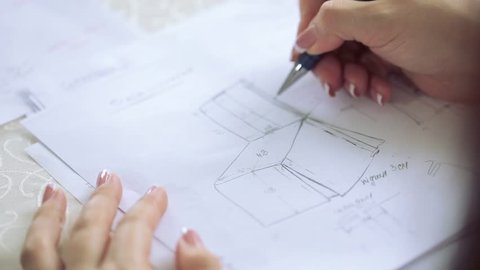 Production Designer Sketching Drawing Development Design Stock Photo ...