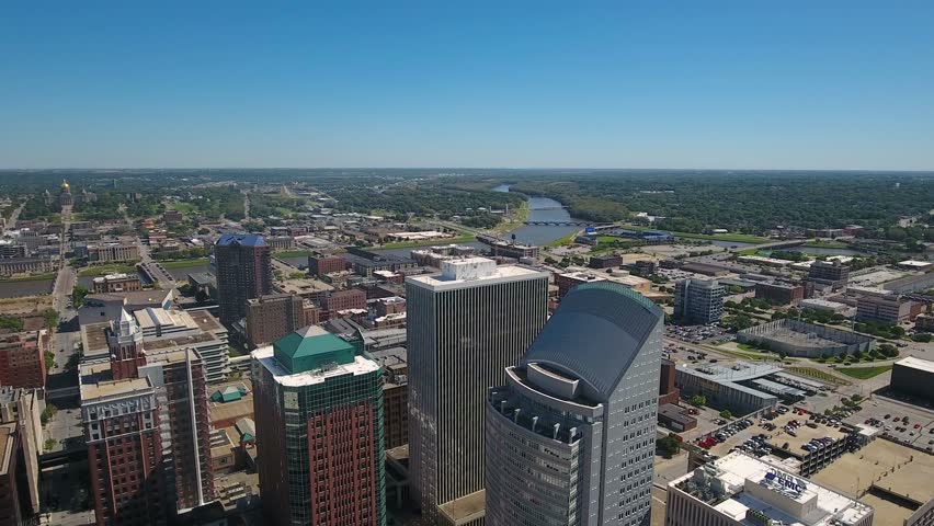 Aerial Iowa Des Moines September 2016 4K