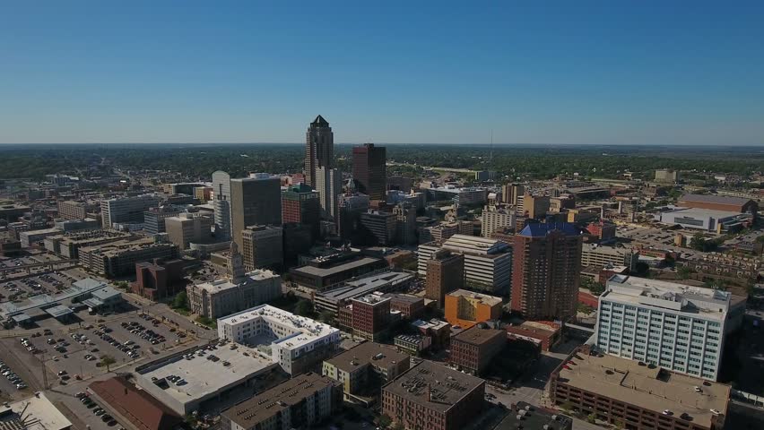 Aerial Iowa Des Moines September 2016 4K