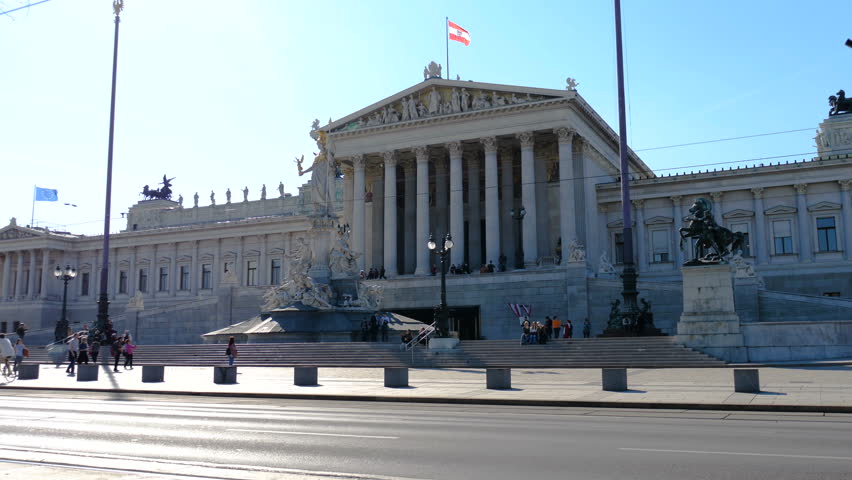 Austrian parliament in Vienna, Austria, 4K