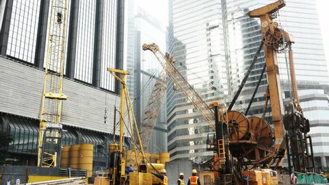 Hong Kong ,China -  25 FEB, 2017 : The Construction Of The Hong Kong.