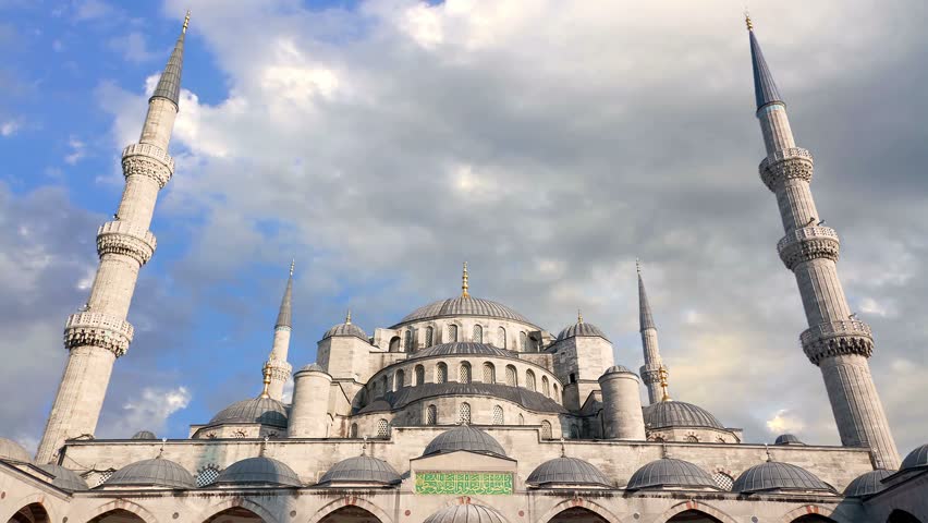 Blue Mosque in Istanbul, Turkey. Timelapse 
