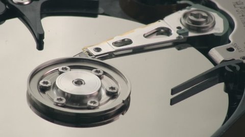 HD Inside view of a computer hard drive