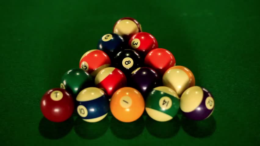 8 balls pool game, each ball is played by the rank.