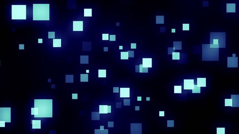 Square particles abstract light motion business corporate data background loop