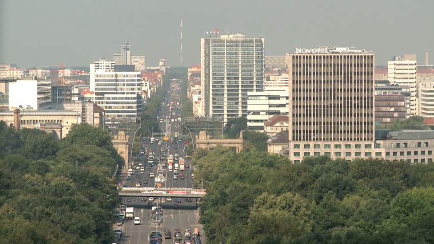 BERLIN - JUNE 17: Aerial View of Berlin street on June 17, 2009 in Berlin,