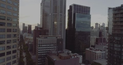 Aerial view of the Melbourne skyline. Melbourne Victoria Australia