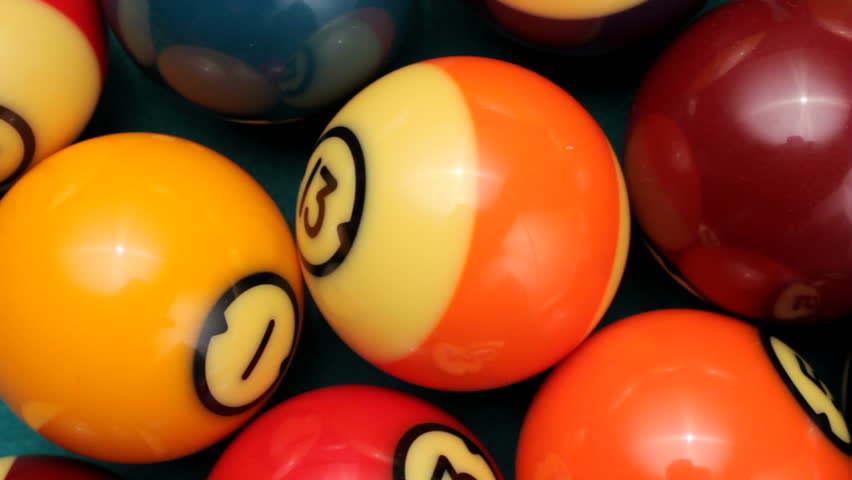 Colorful pool balls