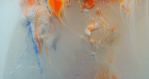 Abstract  macro composition of colored liquids. 4k. Shot on RED.
