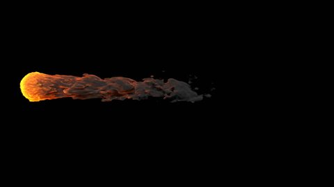 Fireball with alpha channel, animated footage visual effects 
Meteorite falling
Flying fireball
Meteor