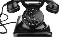 Black Old Retro Phone hotline
