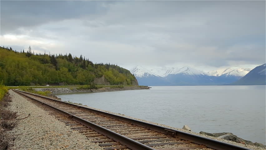 Bay near Railway, Cloudy day