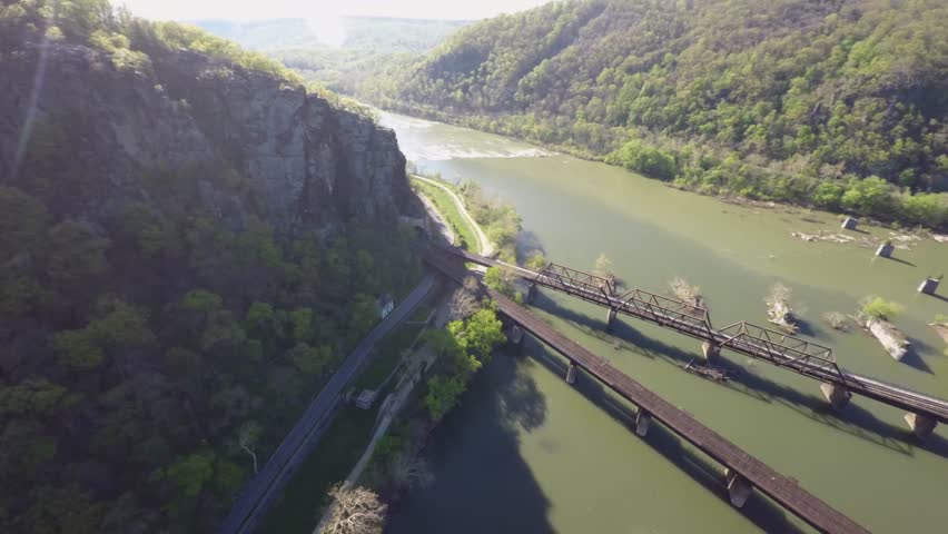 Harpers Ferry National Park is situated at the confluence of the Potomac & Shenandoah rivers where Maryland, Virginia and West Virginia meet. Known for John Brown