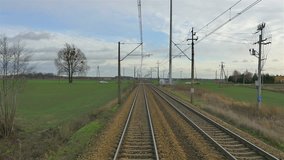 High quality video of railroad track in 4K