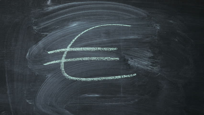 hand erases the image of a Euro