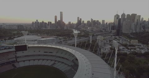 Melbourne Australia. March 23rd 2017: Aerial view over the Melbourne Cricket Ground.The Melbourne Cricket Ground, also known as "The G", is Australian's biggest sports stadium.  